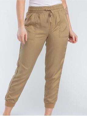 Dex Women's Tan Drawstring Jogger Pants